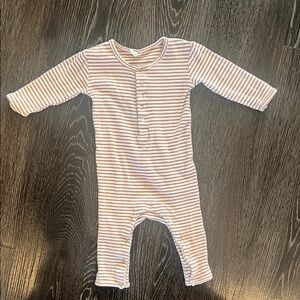 Quincy Mae Orange and White Striped One Piece 3-6 Months